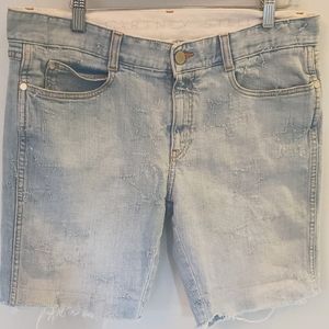 Stella mccartney star cut off denim shorts